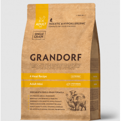 Быстрый заказ — Grandorf Dog Probiotics Adult Mini (гипоаллергенный корм для собак мелких пород с пробиотиками, 4 вида мяса)