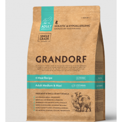 Быстрый заказ — Grandorf Dog Probiotic Adult Medium & Maxi (гипоаллергенный корм для собак средних и крупных пород с пробиотиками, 4 вида мяса)