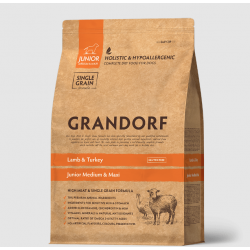 Быстрый заказ — Grandorf Dog Junior (гипоаллергенный корм для юниоров с 4 месяцев, с ягненком и индейкой) 