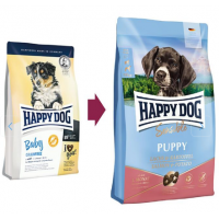 Happy Dog Puppy Sensible (лосось и картофель для щенков средних пород до 6 месяцев с чувствительным пищеварением)