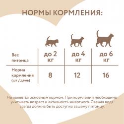Мнямс хрустящие подушечки "Выведение шерсти" для кошек с говядиной 60 г Мнямс хрустящие подушечки "Выведение шерсти" для кошек с говядиной 60 г