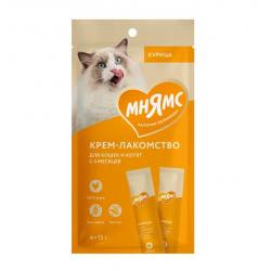 Быстрый заказ — Мнямс Крем-лакомство для кошек с курицей 15 г х 4 шт