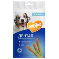 Мнямс DENTAL "Крученые палочки" (лакомство для щенков и взрослых собак мелких и средних пород, с ягненком и мятой) 70 г Мнямс DENTAL "Крученые палочки" (лакомство для щенков и взрослых собак мелких и средних пород, с ягненком и мятой) 70 г