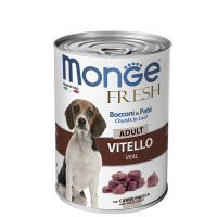 Monge Dog Fresh Adult Veal (консервированный корм для взрослых собак, телятина) 400гр Monge Dog Fresh Adult Veal (консервированный корм для взрослых собак, телятина) 400гр