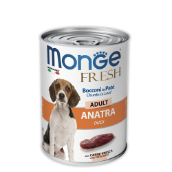 Monge Dog Fresh Adult Duck (консервированный корм для взрослых собак, утка) 400гр Monge Dog Fresh Adult Duck (консервированный корм для взрослых собак, утка) 400гр