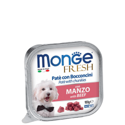 Monge Dog Fresh Beef (консервированный корм для взрослых собак, говядина) 100г Monge Dog Fresh Beef (консервированный корм для взрослых собак, говядина) 100г