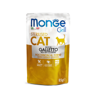 Monge Cat Grill Sterilised (консервированный корм для стерилизованных кошек, курица) 85гр Monge Cat Grill Sterilised (консервированный корм для стерилизованных кошек, курица) 85гр