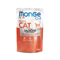 Быстрый заказ — Monge Cat Grill Kitten (консервированный корм для котят, лосось) 85гр