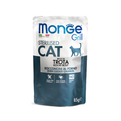 Быстрый заказ — Monge Cat Grill Sterilised (консервированный корм для стерилизованных кошек, форель) 85гр