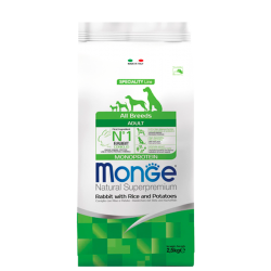 Monge Dog Speciality Line Adult All Breeds Rabbit&Rice (для взрослых собак всех пород с особыми потребностями, кролик) Monge Dog Speciality Line Adult All Breeds Rabbit&Rice (для взрослых собак всех пород с особыми потребностями, кролик)