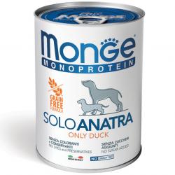 Monge Dog Solo Duck (консервированный корм для взрослых собак, утка) 400г Monge Dog Solo Duck (консервированный корм для взрослых собак, утка) 400г