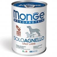 Monge Dog Solo Lamb (консервированный корм для взрослых собак, ягнёнок) 400г Monge Dog Solo Lamb (консервированный корм для взрослых собак, ягнёнок) 400г