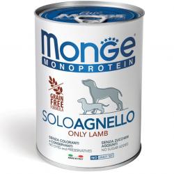 Monge Dog Solo Lamb (консервированный корм для взрослых собак, ягнёнок) 400г Monge Dog Solo Lamb (консервированный корм для взрослых собак, ягнёнок) 400г