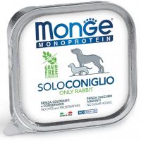 Monge Dog Solo Rabbit (консервированный корм для взрослых собак, кролик) 150г Monge Dog Solo Rabbit (консервированный корм для взрослых собак, кролик) 150г