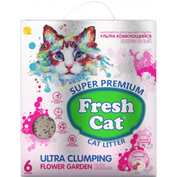 Fresh Cat ЦВЕТУЩИЙ САД (бентонитовый комкующийся наполнитель с ароматом Цветущего сада) Fresh Cat ЦВЕТУЩИЙ САД (бентонитовый комкующийся наполнитель с ароматом Цветущего сада)