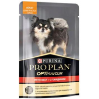 Pro Plan OptiSavour (влажный корм для собак с говядиной в соусе) 85г х 26шт