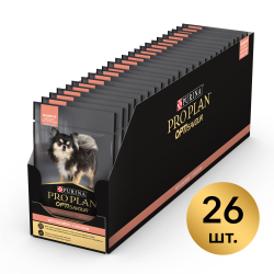 Pro Plan OptiSavour (влажный корм для собак с лососем в соусе) 85г х 26шт Pro Plan OptiSavour (влажный корм для собак с лососем в соусе) 85г х 26шт