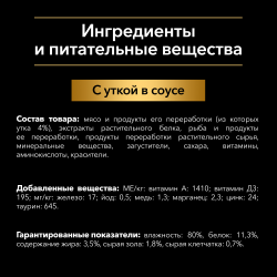 Pro Plan OptiSavour (влажный корм для собак с уткой в соусе) 85г х 26шт Pro Plan OptiSavour (влажный корм для собак с уткой в соусе) 85г х 26шт