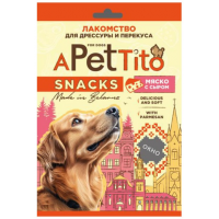 Pet's Brunch APetTito Мяско с сыром (лакомство для обучения и дрессировки щенков и взрослых собак) Pet's Brunch APetTito Мяско с сыром (лакомство для обучения и дрессировки щенков и взрослых собак)