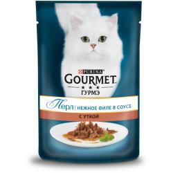 Быстрый заказ — Purina Gourmet Perle (нежное филе в соусе для кошек с уткой) 75г х 26 шт