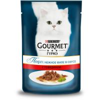 Purina Gourmet Perle (нежное филе в соусе для кошек с говядиной) 75г х 26 шт
