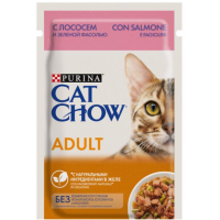 Purina Cat Chow (влажный корм для кошек с лососем и зеленой фасолью) 85г х 26шт