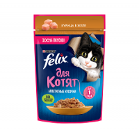 Purina Felix (аппетитные кусочки для котят с курицей в желе) 85г х 26шт Purina Felix (аппетитные кусочки для котят с курицей в желе) 85г х 26шт