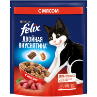 Purina Felix Двойная вкуснятина Сухой корм для кошек (Мясо) Purina Felix Двойная вкуснятина Сухой корм для кошек (Мясо)