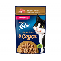Purina Felix Sensations (индейка с беконом в соусе) 85г х 26шт  Purina Felix Sensations (индейка с беконом в соусе) 85г х 26шт