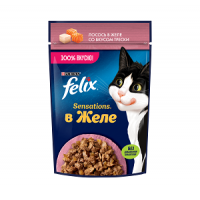 Purina Felix Sensations (лосось с треской в желе) 85г х 26шт Purina Felix Sensations (лосось с треской в желе) 85г х 26шт