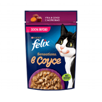 Purina Felix Sensations (утка и морковь в соусе) 85г х 26шт Purina Felix Sensations (утка и морковь в соусе) 85г х 26шт