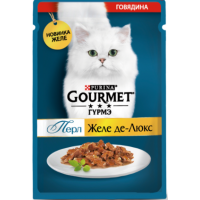 Purina Gourmet Perle (Желе-Де-Люкс для кошек с говядиной) 75г х 26шт