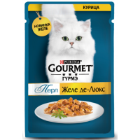 Purina Gourmet Perle (Желе-Де-Люкс для кошек с курицей) 75г х 26шт