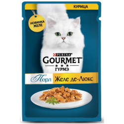 Purina Gourmet Perle (Желе-Де-Люкс для кошек с курицей) 75г х 26шт