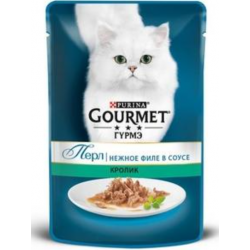 Purina Gourmet Perle (нежное филе в соусе для кошек с кроликом) 75г х 26 шт