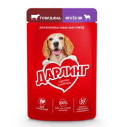 Purina Дарлинг (влажный корм для собак с говядиной и ягненком в подливе) 85г х 26 шт Purina Дарлинг (влажный корм для собак с говядиной и ягненком в подливе) 85г х 26 шт