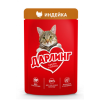 Purina Дарлинг (влажный корм для кошек с индейкой в подливе) 85г х 26шт Purina Дарлинг (влажный корм для кошек с индейкой в подливе) 85г х 26шт