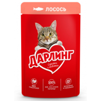 Purina Дарлинг (влажный корм для кошек с лососем в подливе) 85г х 26шт Purina Дарлинг (влажный корм для кошек с лососем в подливе) 85г х 26шт