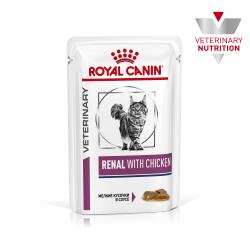 Быстрый заказ — Royal Canin Renal CHICKEN 85г х 12шт (для взрослых кошек с курицей для поддержания функции почек, кусочки в соусе) 