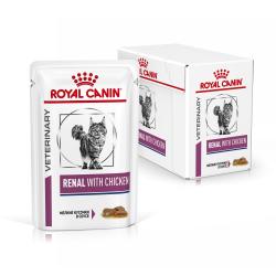 Royal Canin Renal CHICKEN 85г х 12шт (для взрослых кошек с курицей для поддержания функции почек, кусочки в соусе) 
