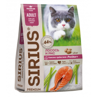 SIRIUS Adult (сухой корм для взрослых кошек, Лосось и рис) SIRIUS Adult (сухой корм для взрослых кошек, Лосось и рис)