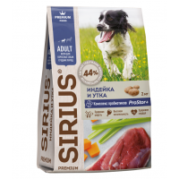 Sirius Adult (сухой корм для взрослых собак средних пород, Индейка и утка с овощами) Sirius Adult (сухой корм для взрослых собак средних пород, Индейка и утка с овощами)