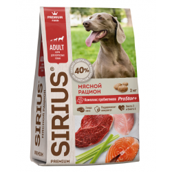 Sirius Adult (сухой корм для взрослых собак, Мясной рацион) Sirius Adult (сухой корм для взрослых собак, Мясной рацион)