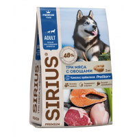 Sirius Adult (сухой корм для взрослых собак с повышенной активностью, Индейка и утка с овощами) Sirius Adult (сухой корм для взрослых собак с повышенной активностью, Индейка и утка с овощами)