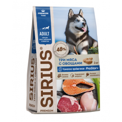 Sirius Adult (сухой корм для взрослых собак с повышенной активностью, Индейка и утка с овощами) Sirius Adult (сухой корм для взрослых собак с повышенной активностью, Индейка и утка с овощами)