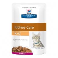 Hill's Prescription Diet k/d Kidney Care (влажный корм для взрослых кошек при почечной недостаточности и заболеваниях сердца со вкусом говядины) 85г х 12шт Hill's Prescription Diet k/d Kidney Care (влажный корм для взрослых кошек при почечной недостаточности и заболеваниях сердца со вкусом говядины) 85г х 12шт