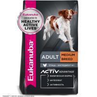 Eukanuba Adult Medium Breed (для взрослых собак средних пород от года и старше, с птицей) Eukanuba Adult Medium Breed (для взрослых собак средних пород от года и старше, с птицей)