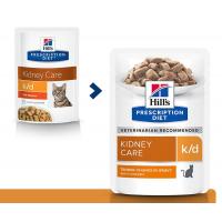 Hill's Prescription Diet k/d Kidney Care (влажный корм для взрослых кошек при заболеваниях почек и сердца со вкусом курицы) 85г х 12шт Hill's Prescription Diet k/d Kidney Care (влажный корм для взрослых кошек при заболеваниях почек и сердца со вкусом курицы) 85г х 12шт