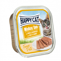 Happy Cat Minkas Duo Beef & Rabbit (паштет для взрослых кошек с говядиной и кроликом) Happy Cat Minkas Duo Beef & Rabbit (паштет для взрослых кошек с говядиной и кроликом)