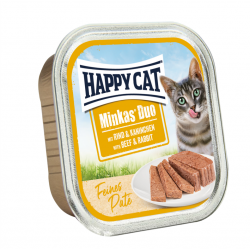 Happy Cat Minkas Duo Beef & Rabbit (паштет для взрослых кошек с говядиной и кроликом) Happy Cat Minkas Duo Beef & Rabbit (паштет для взрослых кошек с говядиной и кроликом)